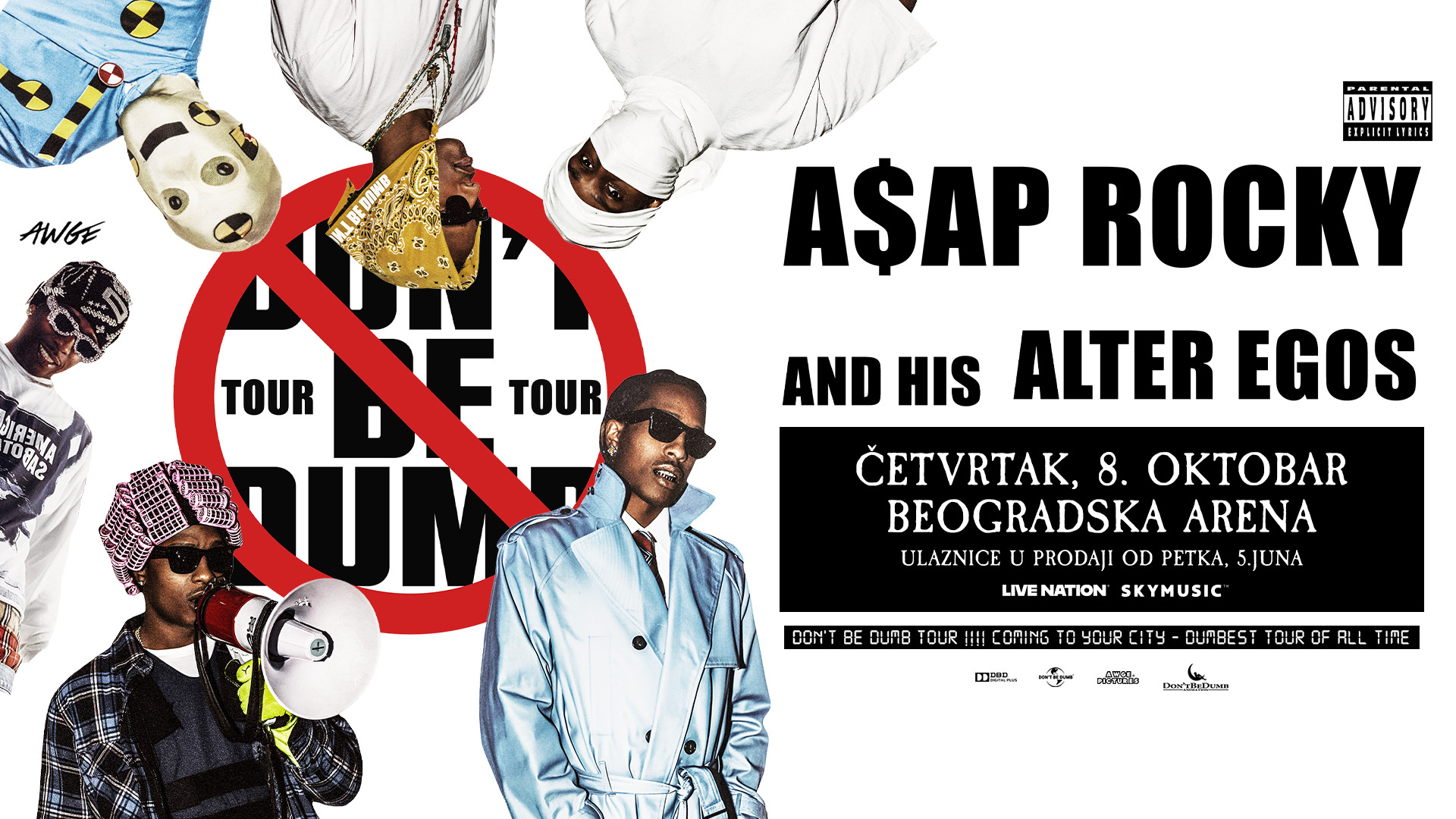 A$AP ROCKY NAJAVIO NOVE EVROPSKE DATUME U OKVIRU SVOJE “DON’T BE DUMB” SVETSKE TURNEJE - 8. OKTOBRA STIŽE U BEOGRADSKU ARENU
